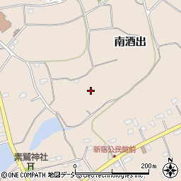 茨城県那珂市南酒出周辺の地図