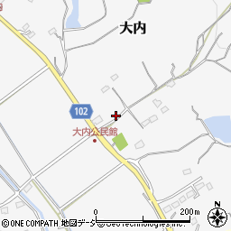 茨城県那珂市大内542-1周辺の地図
