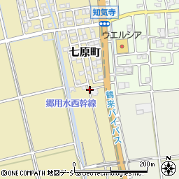 石川県白山市七原町リ周辺の地図