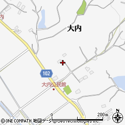 茨城県那珂市大内527-2周辺の地図