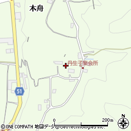 長野県大町市社木舟4539-1周辺の地図