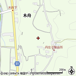 長野県大町市社山下周辺の地図