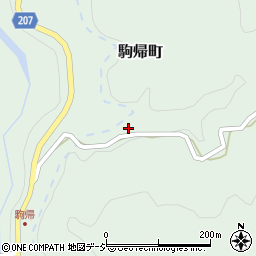 石川県金沢市駒帰町周辺の地図