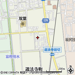 石川県白山市道法寺町レ周辺の地図