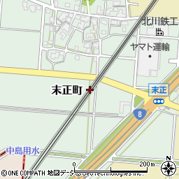石川県白山市末正町周辺の地図