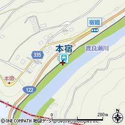 本宿駅周辺の地図