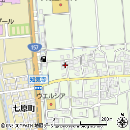 石川県白山市知気寺町に周辺の地図