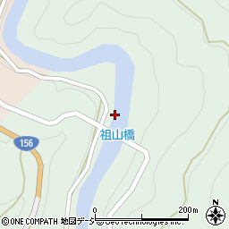祖山橋周辺の地図
