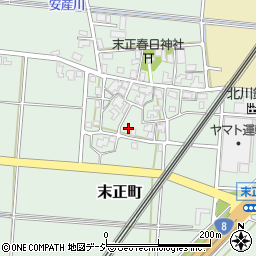 石川県白山市末正町ヘ周辺の地図