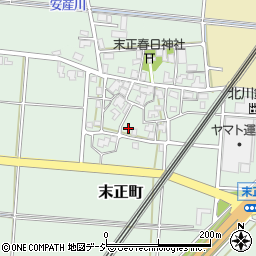 石川県白山市末正町（ヘ）周辺の地図