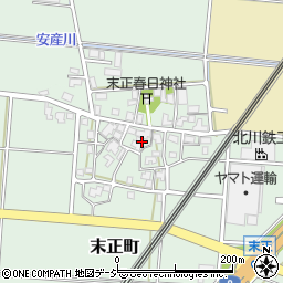 石川県白山市末正町エ周辺の地図