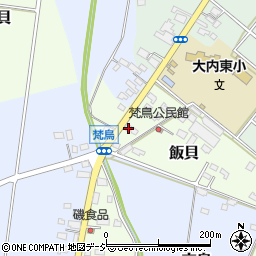 栃木県真岡市飯貝2154周辺の地図