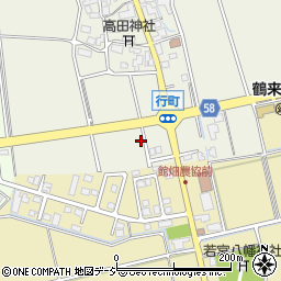 石川県白山市行町南周辺の地図