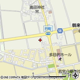 石川県白山市行町（南）周辺の地図