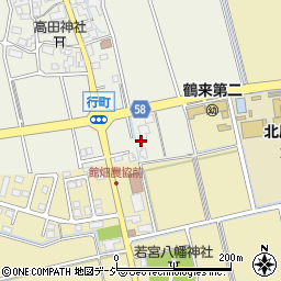石川県白山市行町（東）周辺の地図