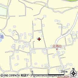 茨城県那珂市北酒出周辺の地図