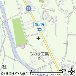 長野県大町市社館ノ内5367-2周辺の地図