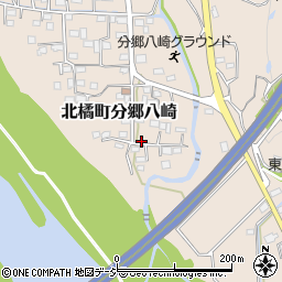 群馬県渋川市北橘町分郷八崎周辺の地図