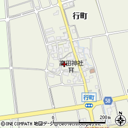 石川県白山市行町イ周辺の地図
