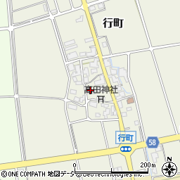 石川県白山市行町（イ）周辺の地図