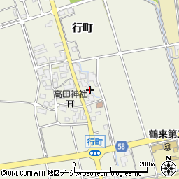 石川県白山市行町ホ周辺の地図