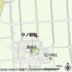 石川県白山市中ノ郷町周辺の地図