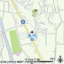 長野県大町市社館ノ内5484-1周辺の地図