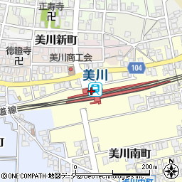 美川37カフェ周辺の地図