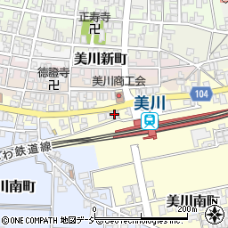 北陸銀行美川支店 ＡＴＭ周辺の地図