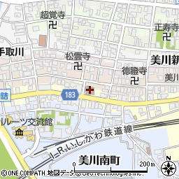 美川郵便局 ＡＴＭ周辺の地図