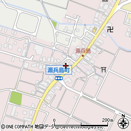 石川県白山市源兵島町22周辺の地図