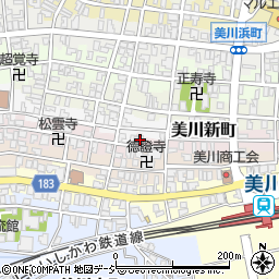 石川県白山市美川新町周辺の地図