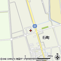 石川県白山市行町西周辺の地図