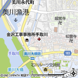 石川県白山市美川新町ヲ周辺の地図
