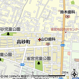 栃木県宇都宮市高砂町周辺の地図