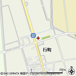 石川県白山市行町北周辺の地図