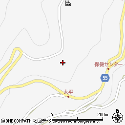 長野県大町市八坂大平周辺の地図