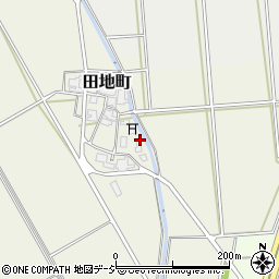 石川県白山市田地町周辺の地図