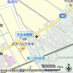 石川県白山市若草町周辺の地図