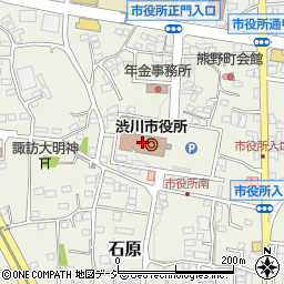 渋川市役所　福祉部指導検査室周辺の地図