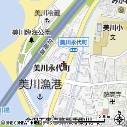 石川県白山市美川永代町周辺の地図