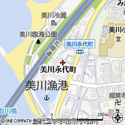 美川魚市周辺の地図