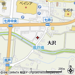 栃木県芳賀郡益子町七井中央14周辺の地図