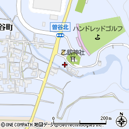 石川県白山市曽谷町へ周辺の地図