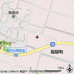 石川県白山市福留町1154周辺の地図