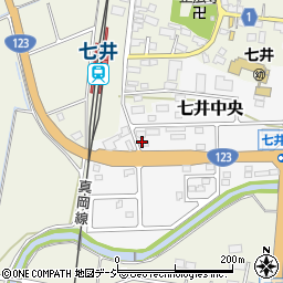 栃木県芳賀郡益子町七井中央2-4周辺の地図