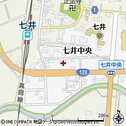 栃木県芳賀郡益子町七井中央2周辺の地図