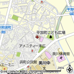 美川土地改良区周辺の地図