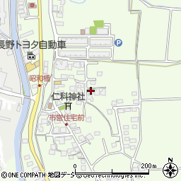 長野県大町市社館ノ内5872-8周辺の地図