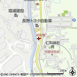 長野県大町市社館ノ内5886-2周辺の地図